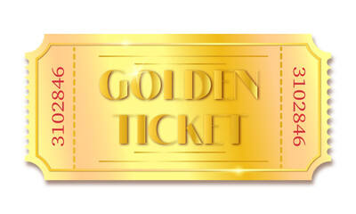 Pink gold ticket. Admit one ticket 