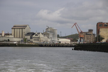 Industrial environment in the estuary of Bilbao