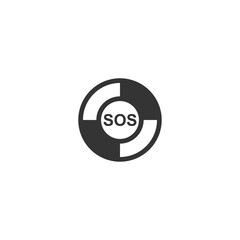 SOS symbol icon design concept vector template