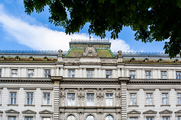 Elements of the facade of the building in the Parisian style