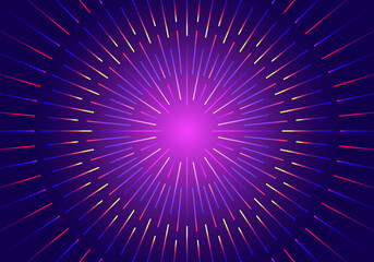 vector colorful neon light radius background for brochure banner and publication