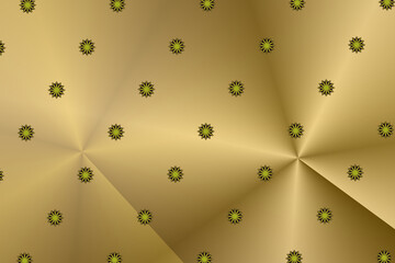 Patterns on a undulating golden wall - Digital background pattern