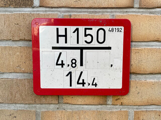 Schild Hydrant Hinweisschild Hydrantenschild Stra&szlig;enschild