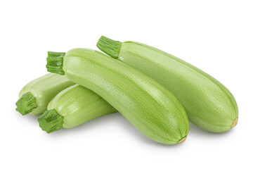 zucchini or marrow isolated on white background with clipping path and full depth of field