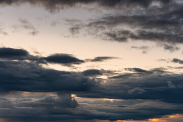 Dark storm clouds in the sky, background