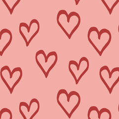 Abstract vector doodle heart pattern