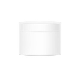 Blank cosmetic package container for creme. Vector illustration isolated on white background. Can be use for your design, advertising, promo and etc. EPS10.	