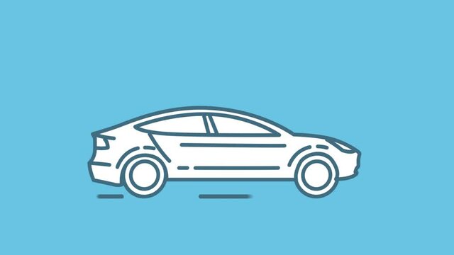 Car line icon on the Alpha Channel