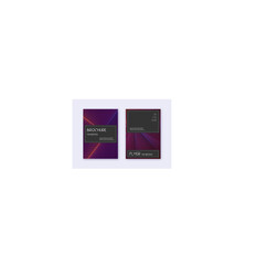 Black cover design template set. Violet abstract l