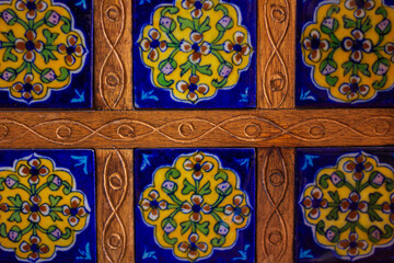 Colorful and symmetrical tiles for background