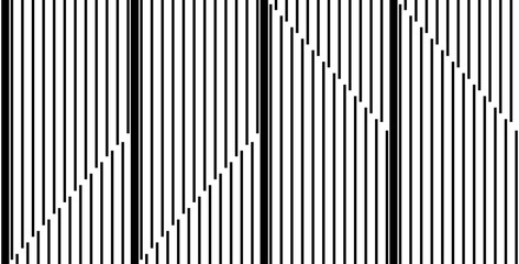 Graphic of geometric pattern. Design of regular vertical lines black on white background. Design print for illustration, wallpaper, texture, background.