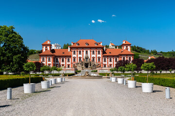 Troja Palace is Baroque palace in Prague north-west borough,Czech Republic.It was built for Counts of Sternberg from 1679 to 1691. - obrazy, fototapety, plakaty