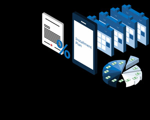 installment plan which you will pay off your purchase in fixed, typically equal amounts over a set repayment period.