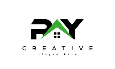 initial RY real estate logo vector	 - obrazy, fototapety, plakaty