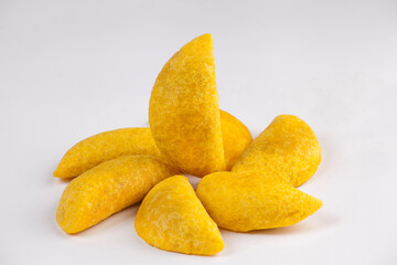 Fried empanadas, typical Colombian food - Text space
