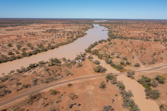 Kyabra Creek In Outback Queensland, Australia.