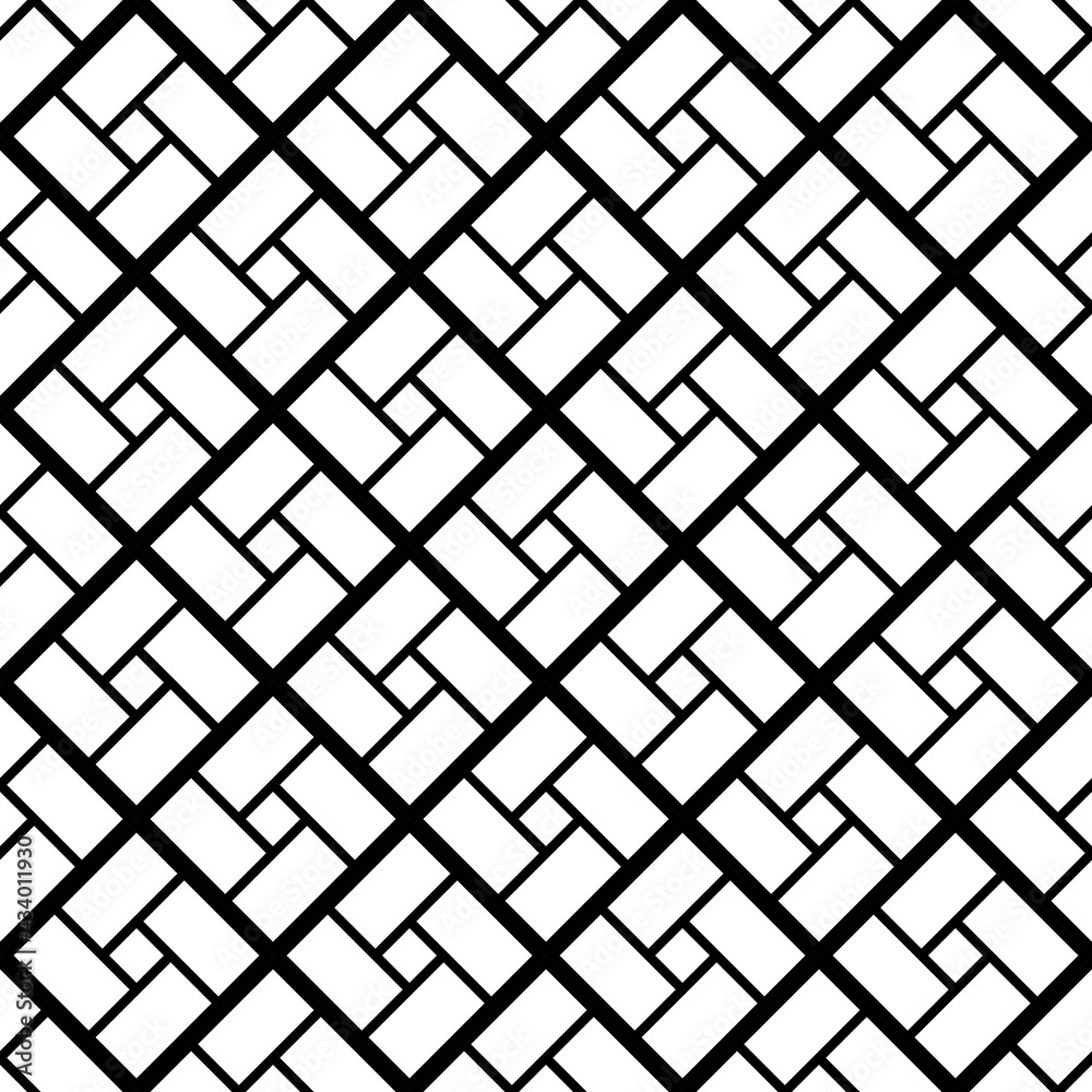 Poster Diagonal four blocks rhombus pattern. Vector seamless rhomb or diagonal square onament.