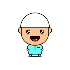 cute muslim boy cartoon