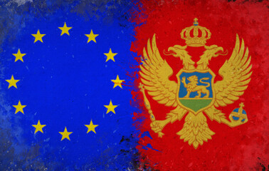 Montenegro and European Union, European Union Background - Watercolor Design