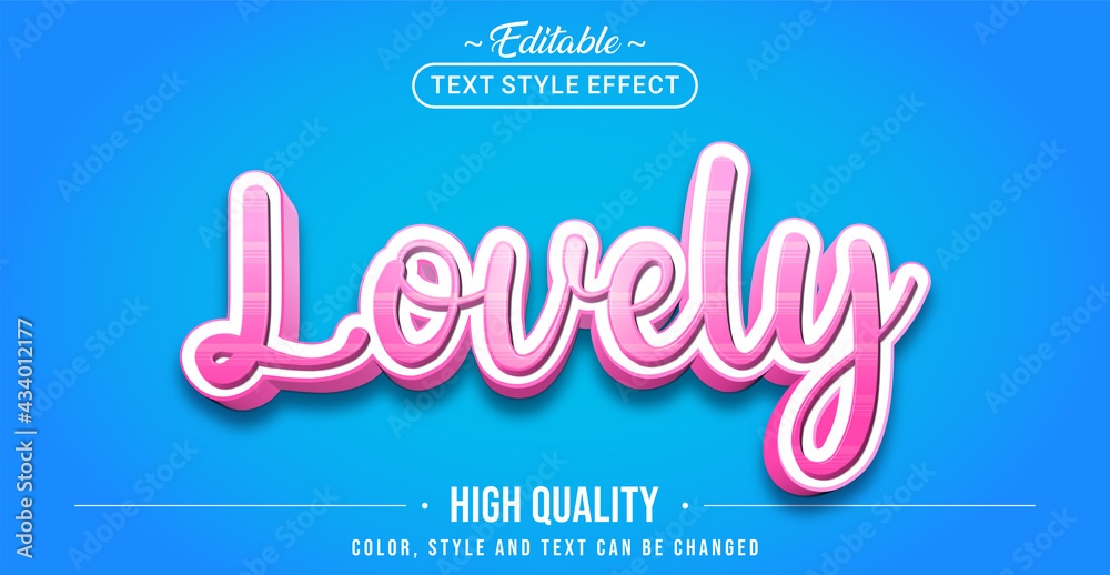 Poster Editable text style effect - Lovely text style theme.