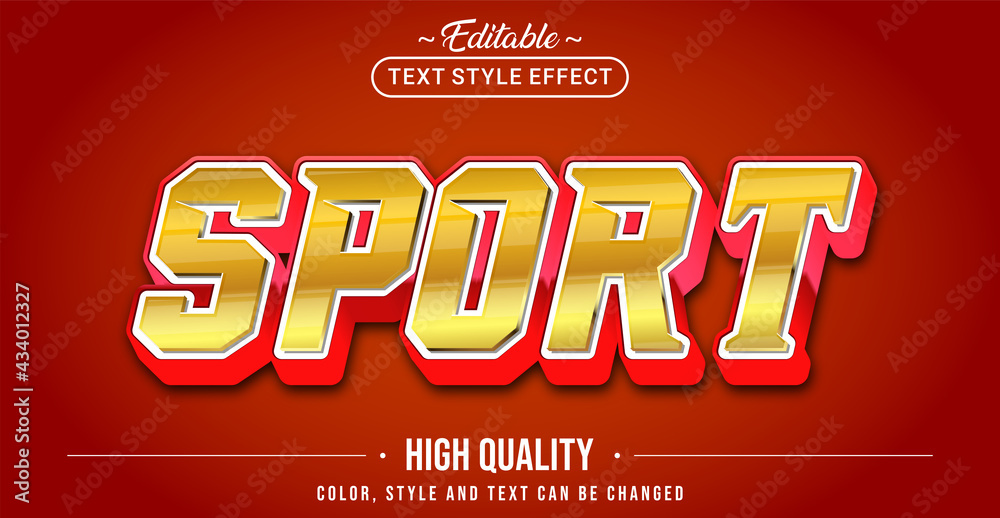 Poster Editable text style effect - Sport text style theme.