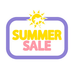 Summer Sale, banner design template, discount tag, promo tag, promotion poster, vector illustration