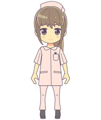 シンプルな女性看護師のイラスト素材