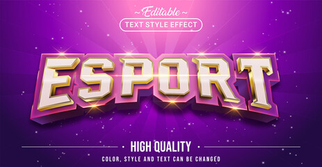 Editable text style effect - E-sports text style theme.