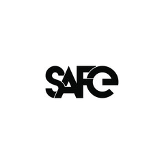 safe letter original monogram logo design