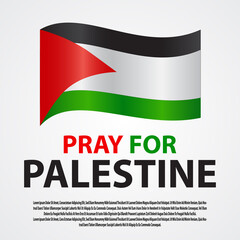 the design of the palestine flag flying. solidarity design for palestine. pray for palestine