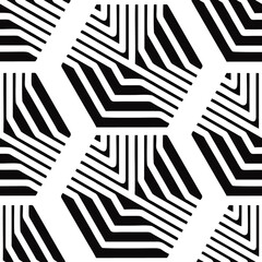 Hexágonos, Trama en blanco y negro. Rapport (módulo de Repetición)