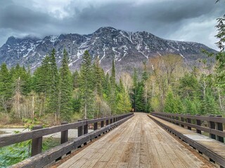 Fototapeta premium railway in the mountains