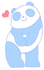 かわいいパンダ（青色）