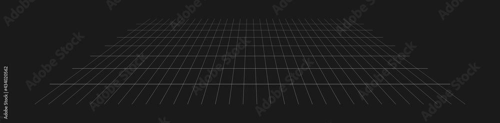Poster tilted, skew 3d grid, mesh