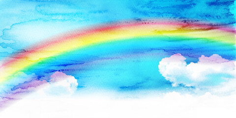 虹　空　風景　背景