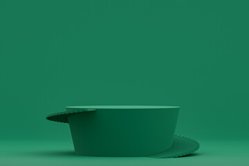 Podium minimal or product stand for cosmetic product presentation