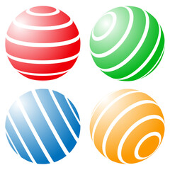 3D abstract sphere, globe, orb design element