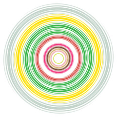Concentric circles rings. Spiral, swirl, twirl element. Volute, helix.