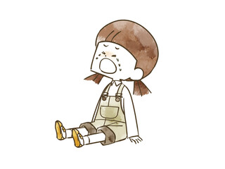 泣いている女の子