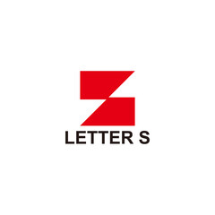letter s geometric tile shape simple logo vector