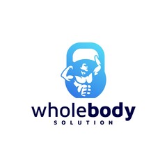 Fitness and wellness vector logo design