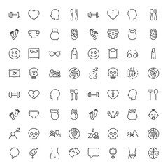 People line icon set.
