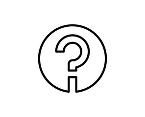 Fototapeta premium Question sign line icon