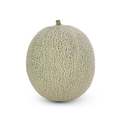 Rip cantaloupe isolated on white background
