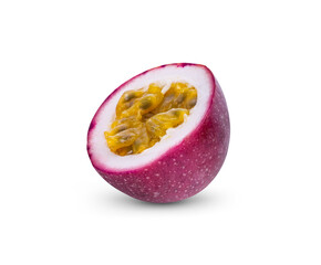 Passion fruit isolated on white background.