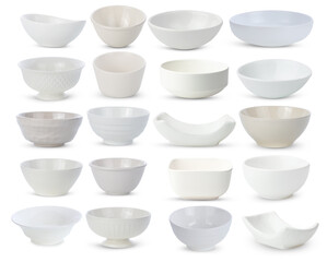 white bowl ceramic  isolated on white background