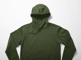 Front view of hoodie mockup template isolated