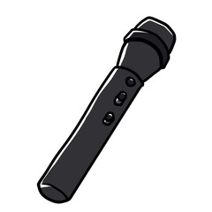 Simple and realistic microphone illustration