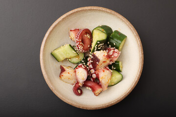 たこときゅうりのキムチ和え