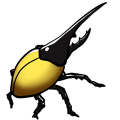 Simple and realistic illustration of Hercules beetle